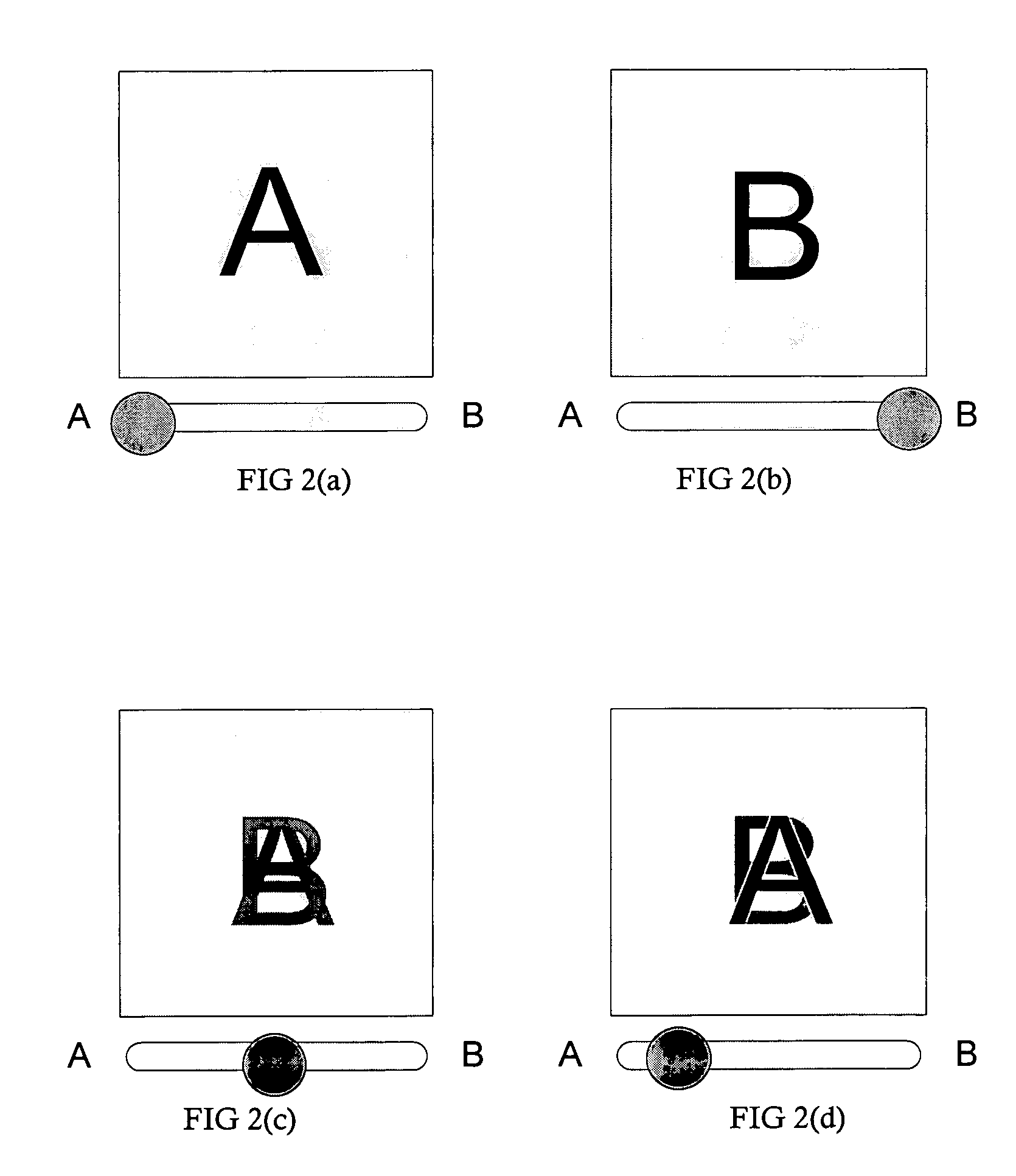 Method of image manipulation to fade between two images