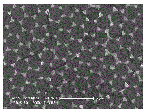 Compound base of precious metal nanometer array and single layer graphene and preparation method thereof