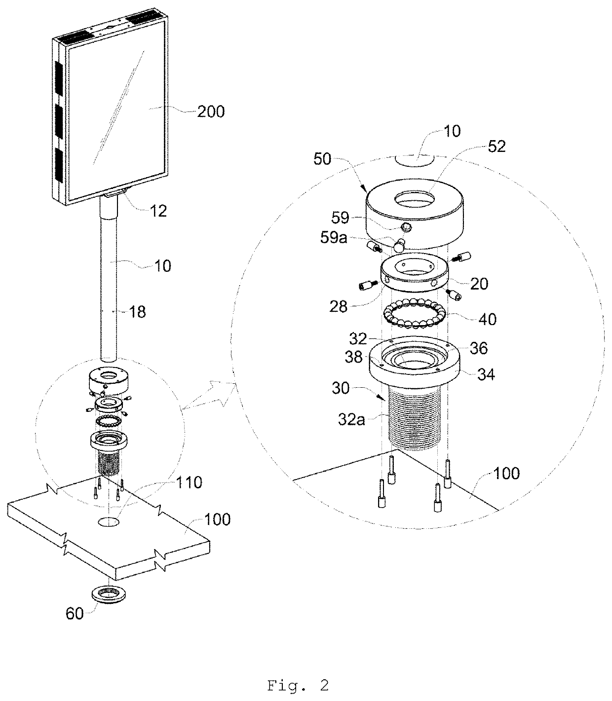 Rotatable stand for LCD monitor