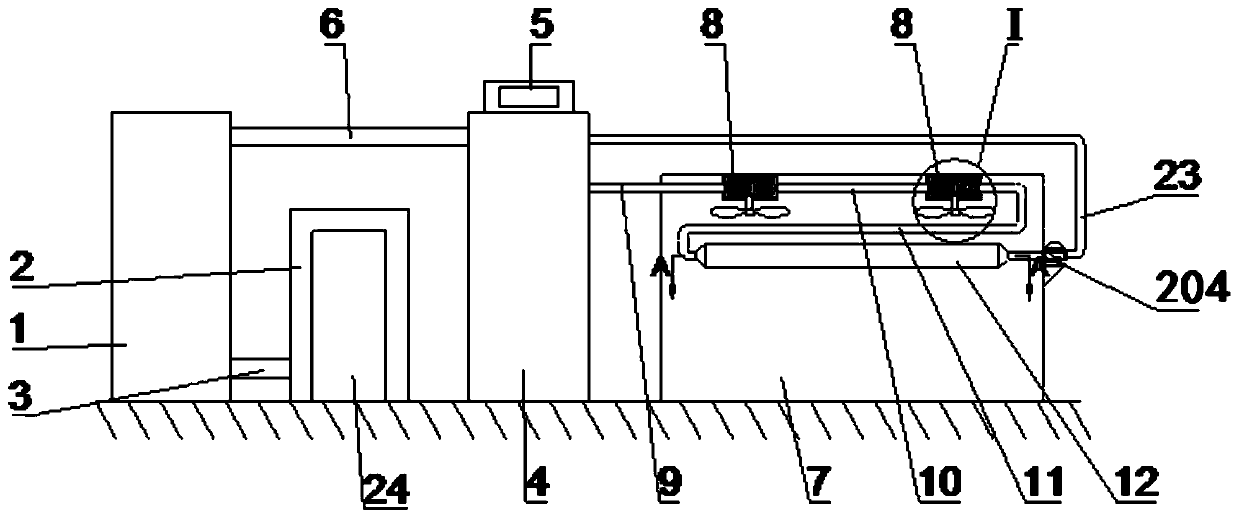 A circulating cooling device for eps forming machine