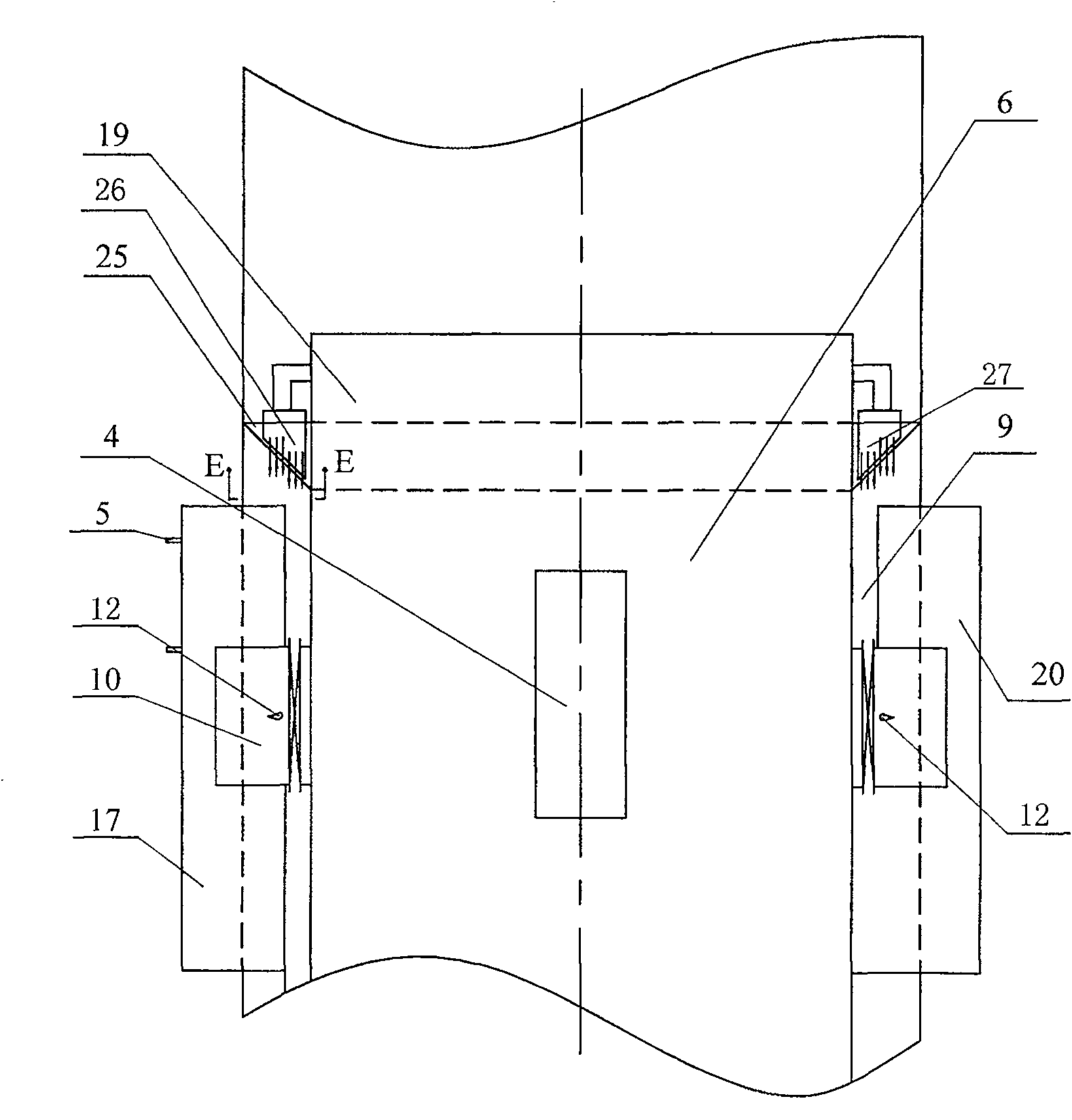 W type flame boiler local ventilation side-proof wall and wing wall water-cooled wall slagging apparatus