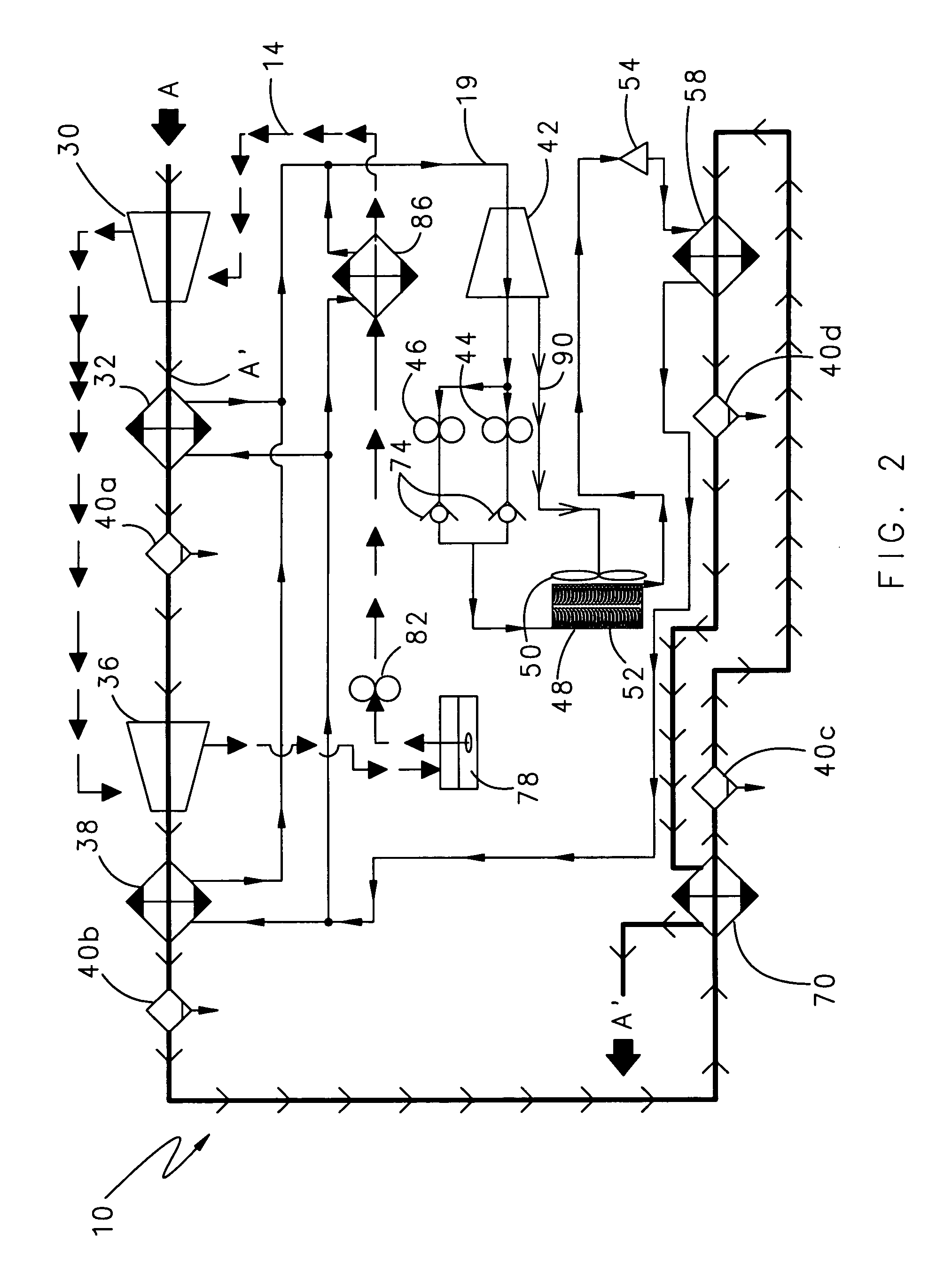 Cooling system for a rotary screw compressor