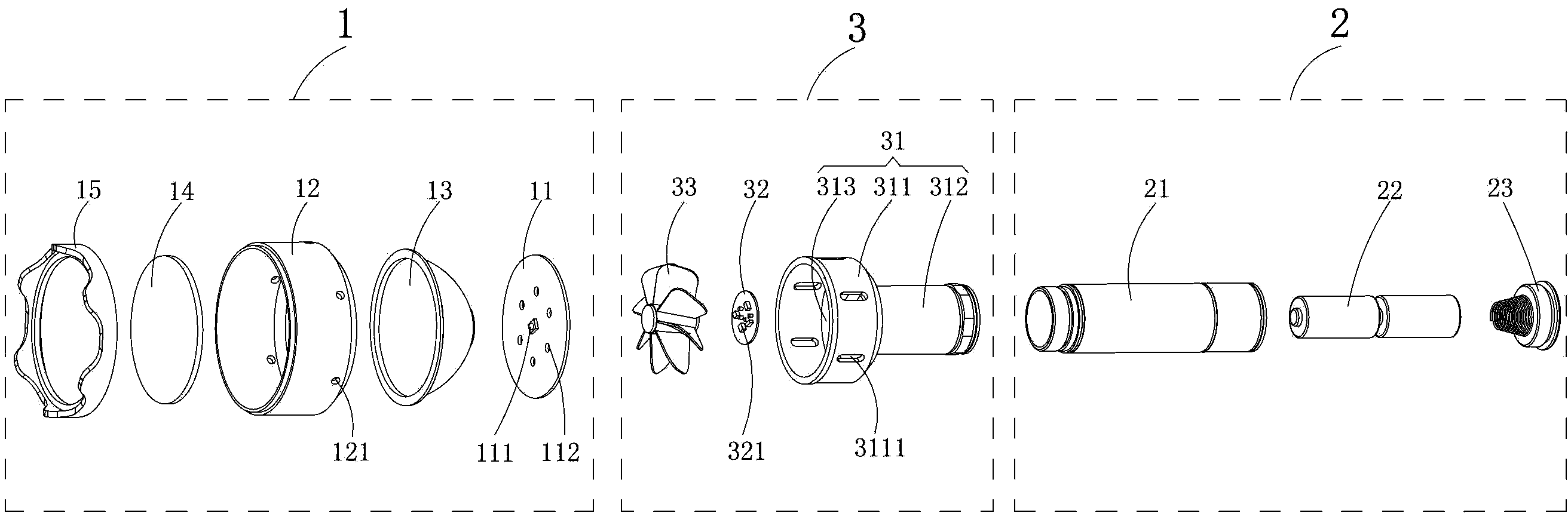 High-power flashlight