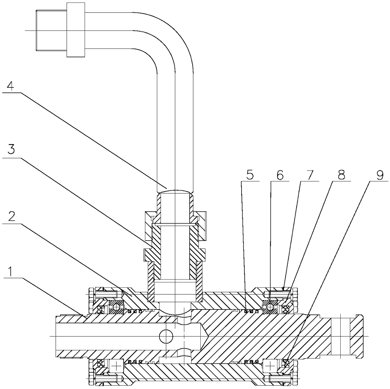 Efficient airtightness faucet for engineering driller