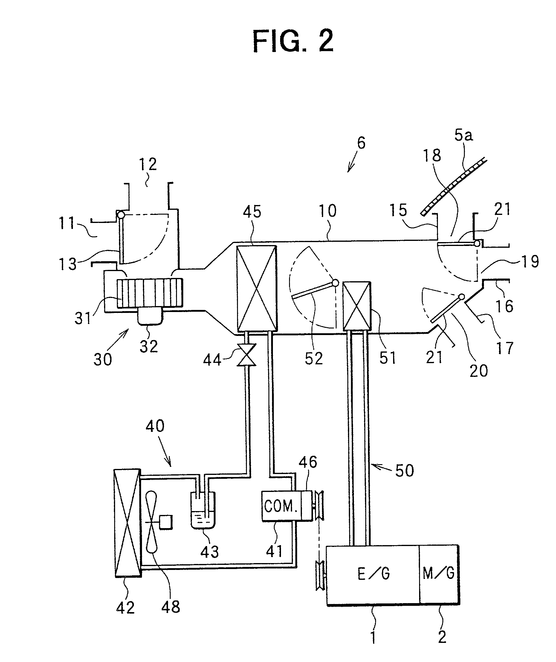 Vehicle air conditioner with reduced fuel consumption of vehicle engine