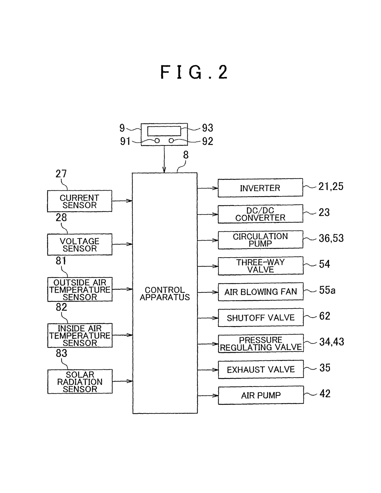 Fuel cell vehicle air-conditioning apparatus and control method thereof