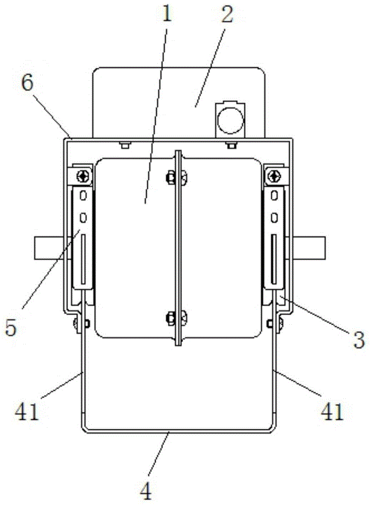 Brushless motor mounting structure with power supply control box