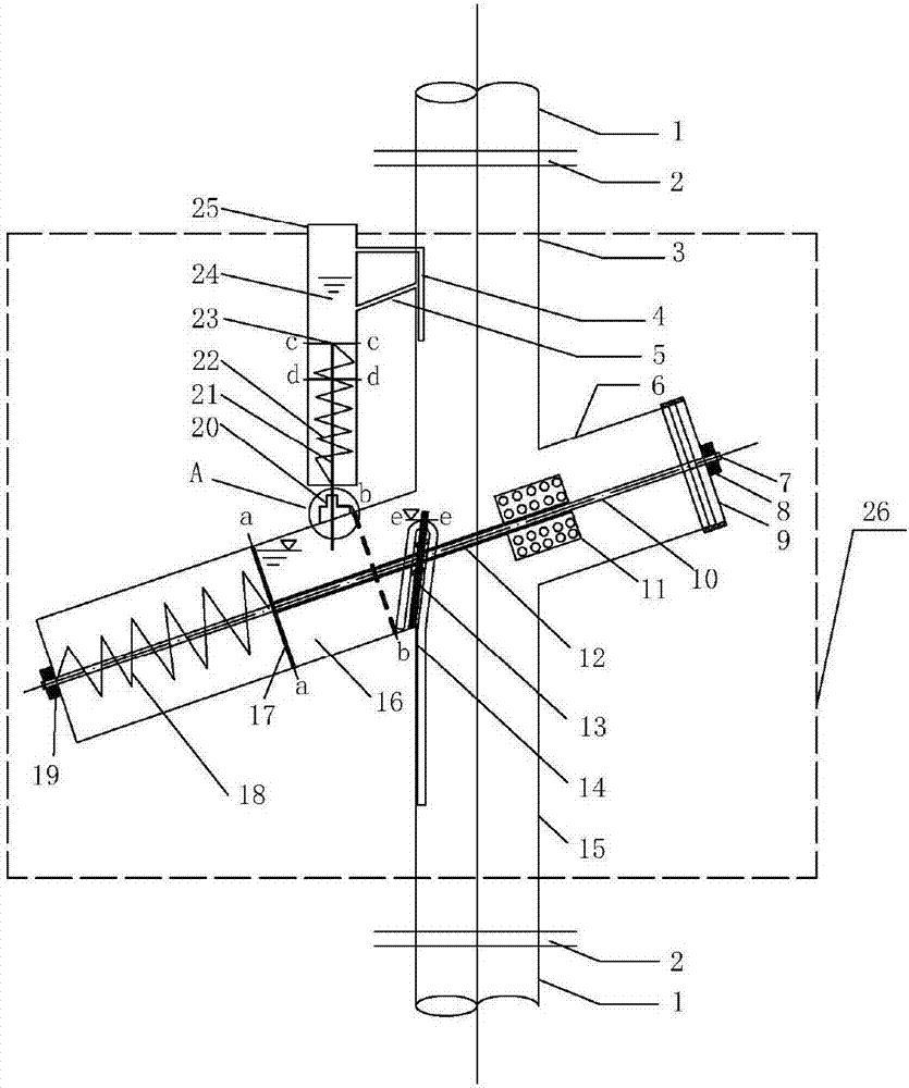 Device for automatic adding of coagulant for treatment of roof high pollution runoff in building downpipe