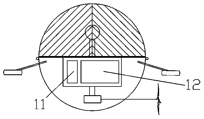 Water solar light-emitting device with flyability