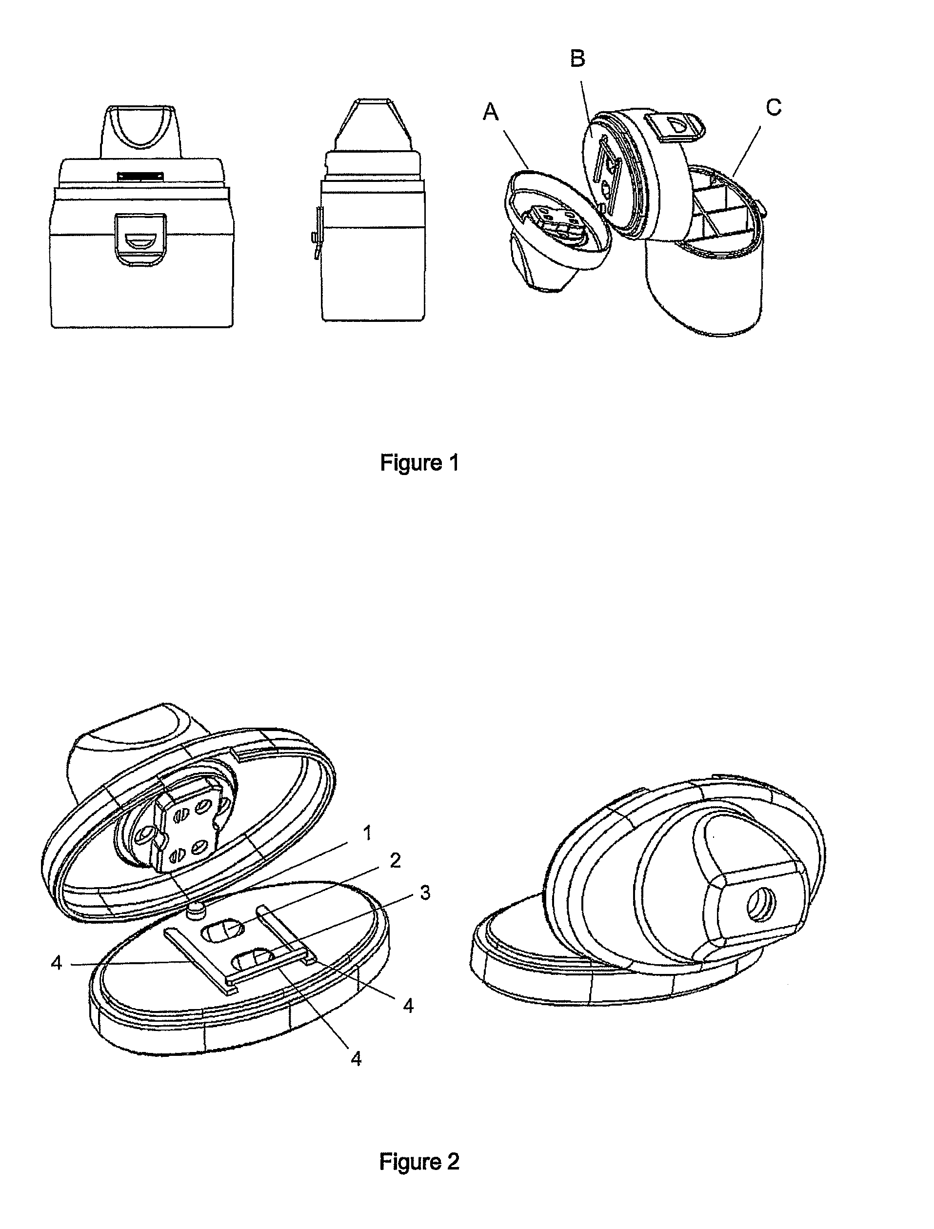 Dry powder inhalation device for the simultaneous administration of more than one medicament