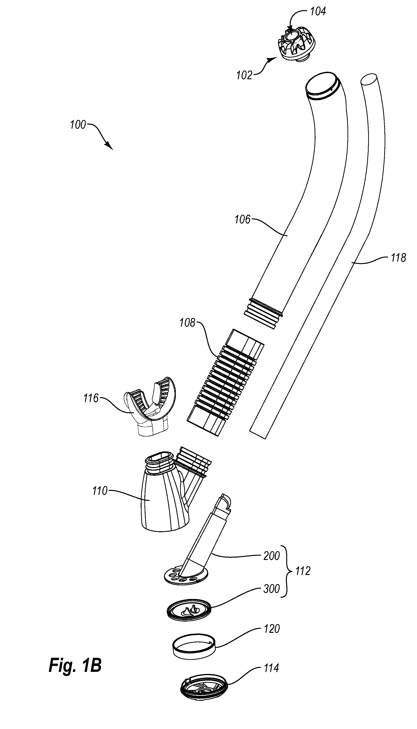 Exhalation valve for use in an underwater breathing device