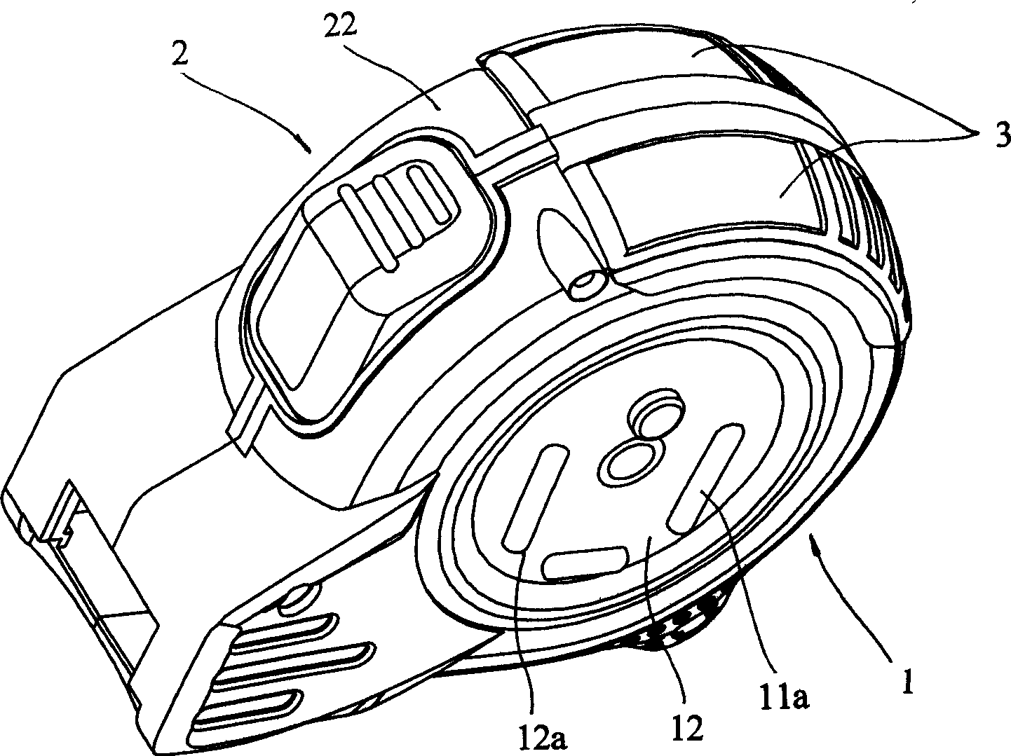 Casing for tape line