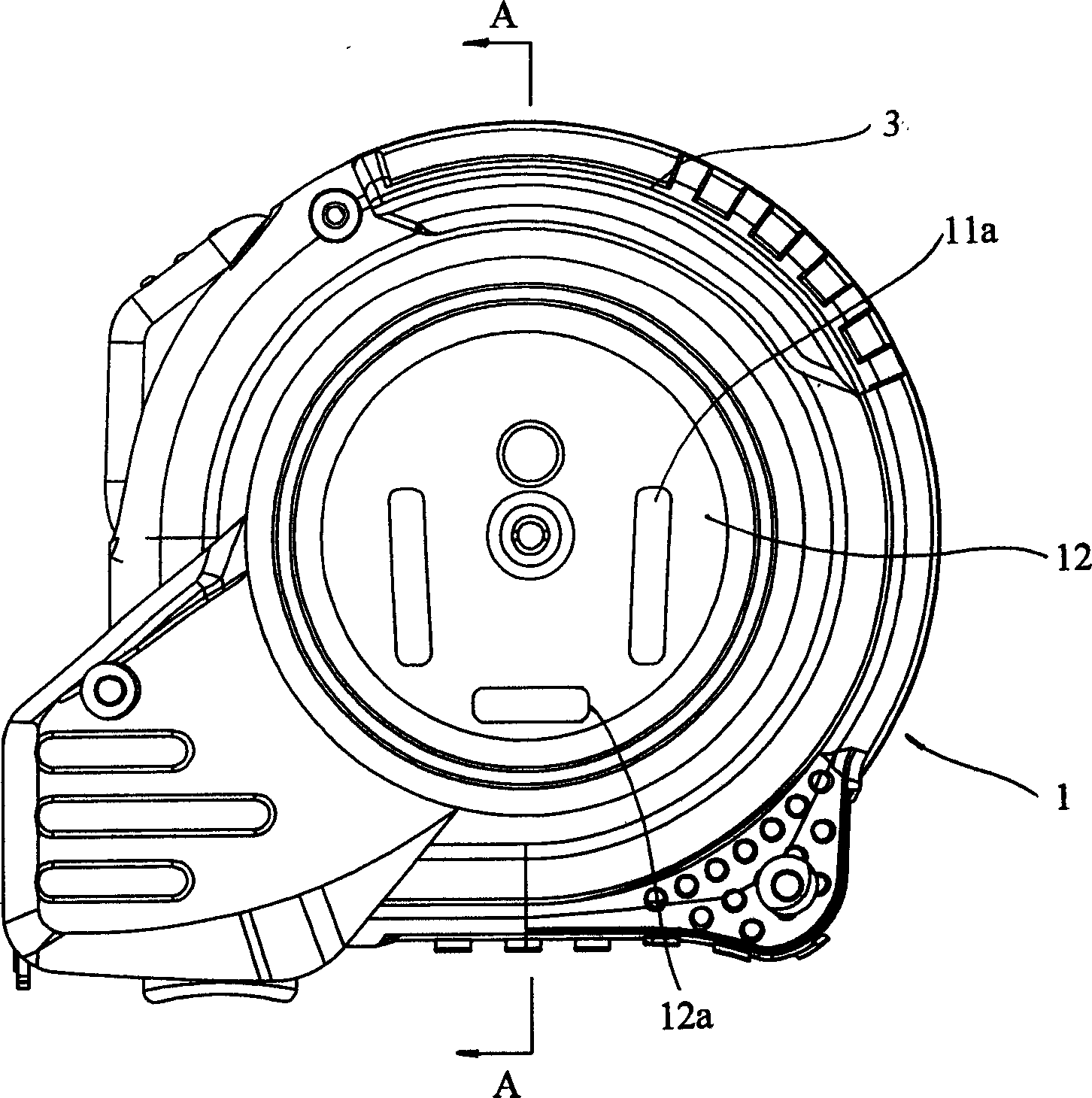 Casing for tape line