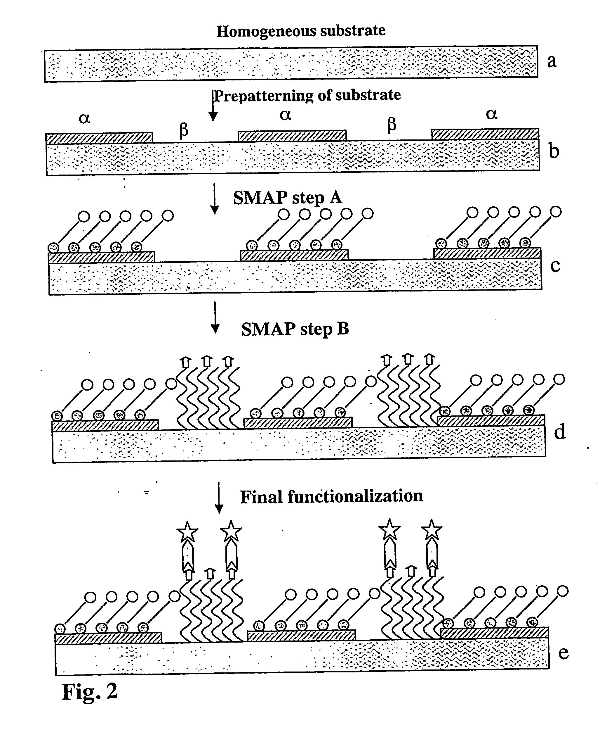 Device with chemical surface patterns