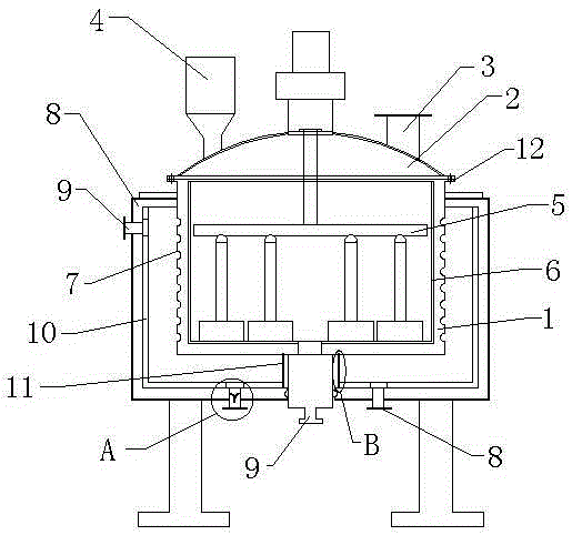 Acid- and alkali-resistant stirring drier