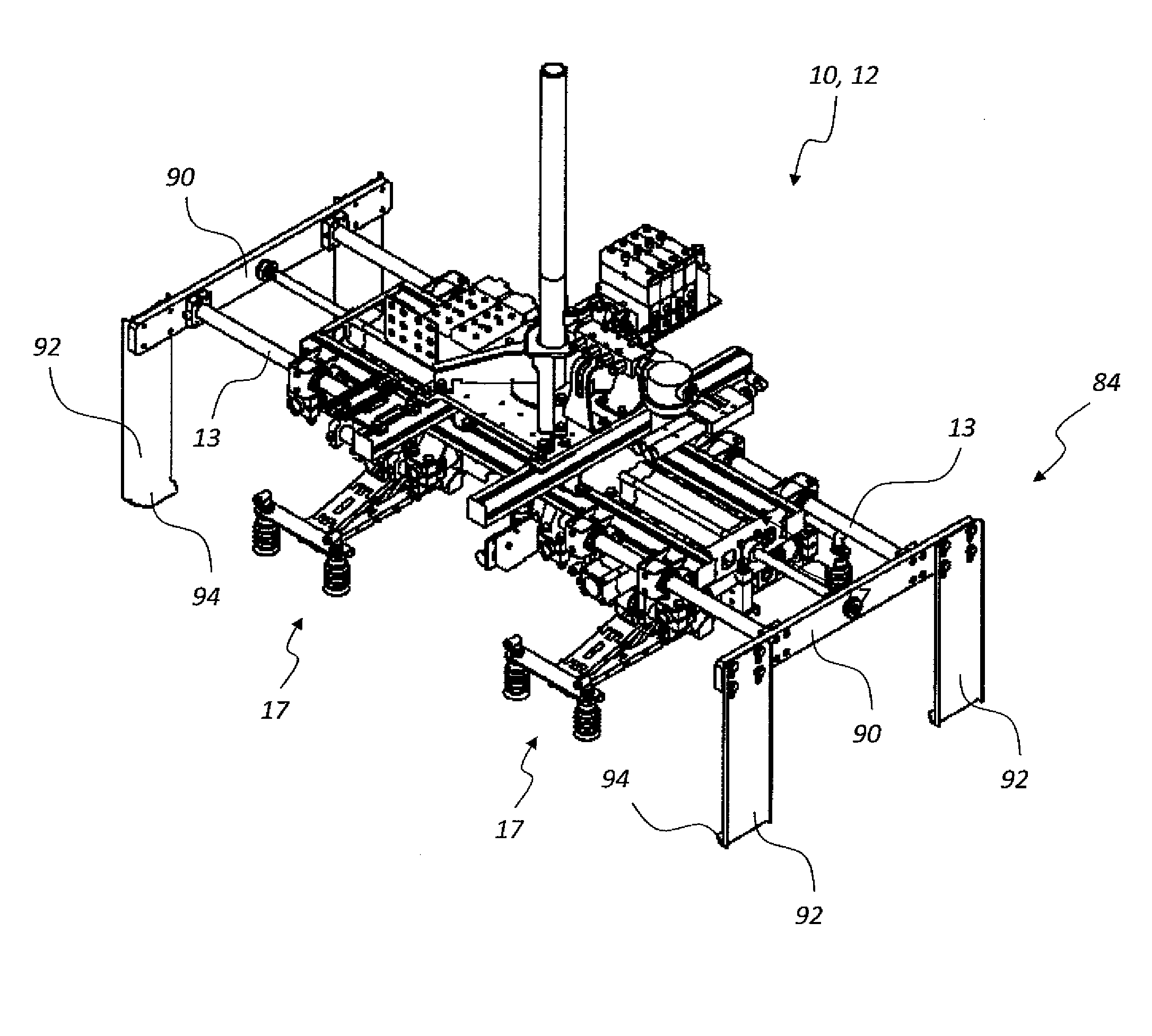 Device and method for receiving, holding and/or handling two-dimensional objects