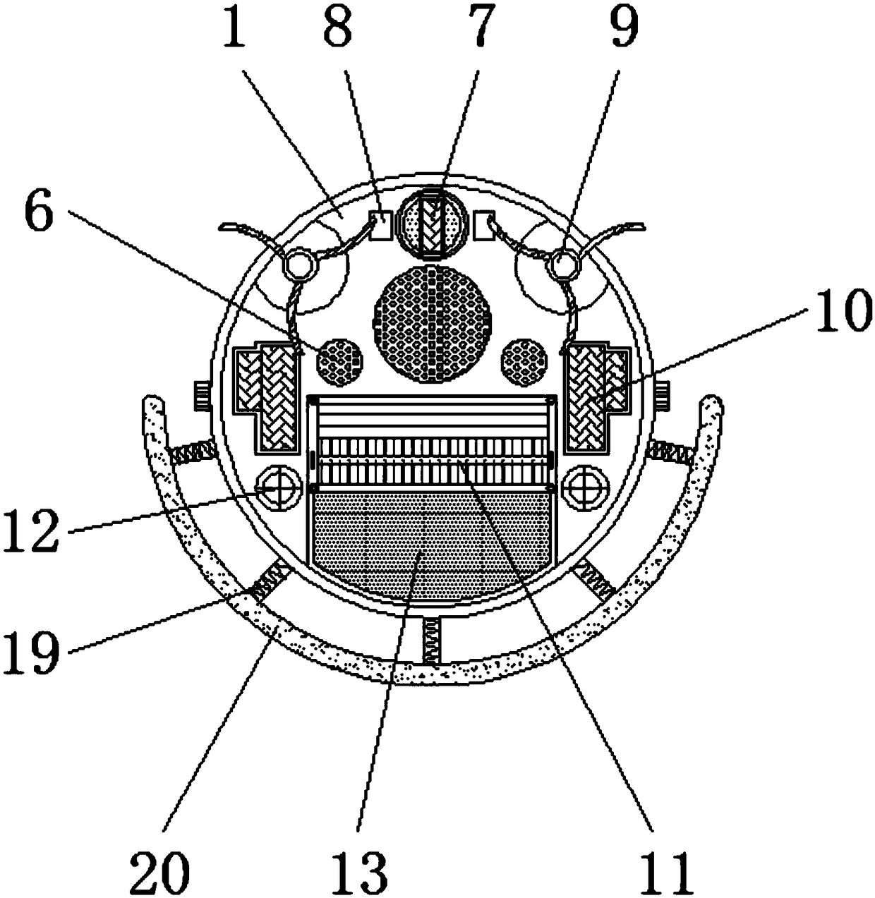 Floor mopping robot with sterilizing function