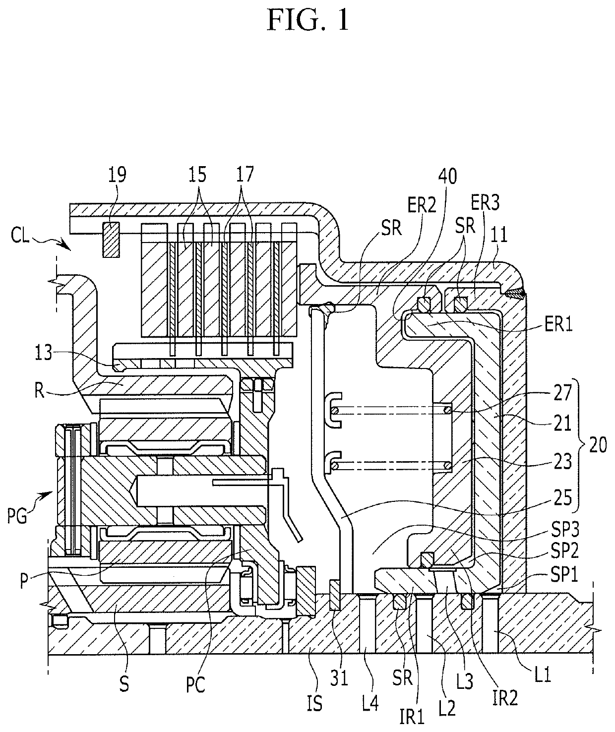 Clutching device of an automatic transmission