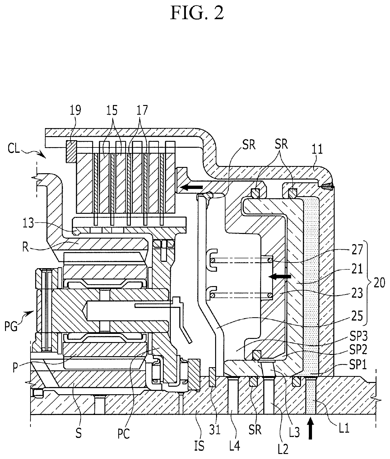 Clutching device of an automatic transmission