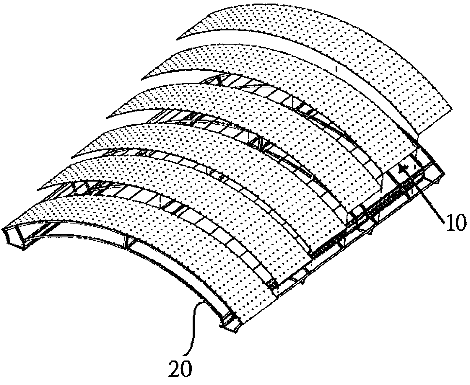 Touch-to-fasten coconut fiber roofing