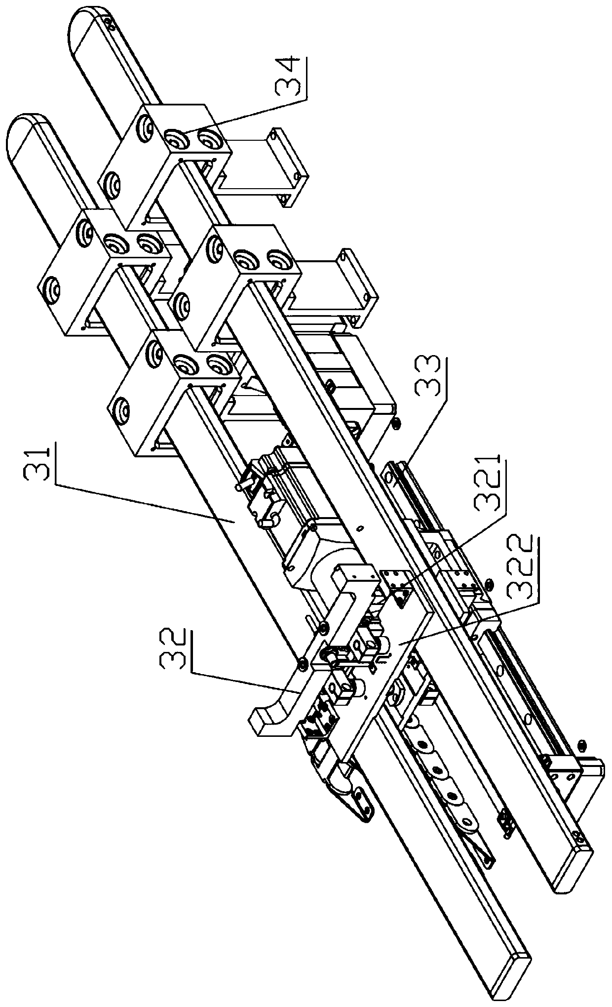 Automatic folding device for rib-knit cuff