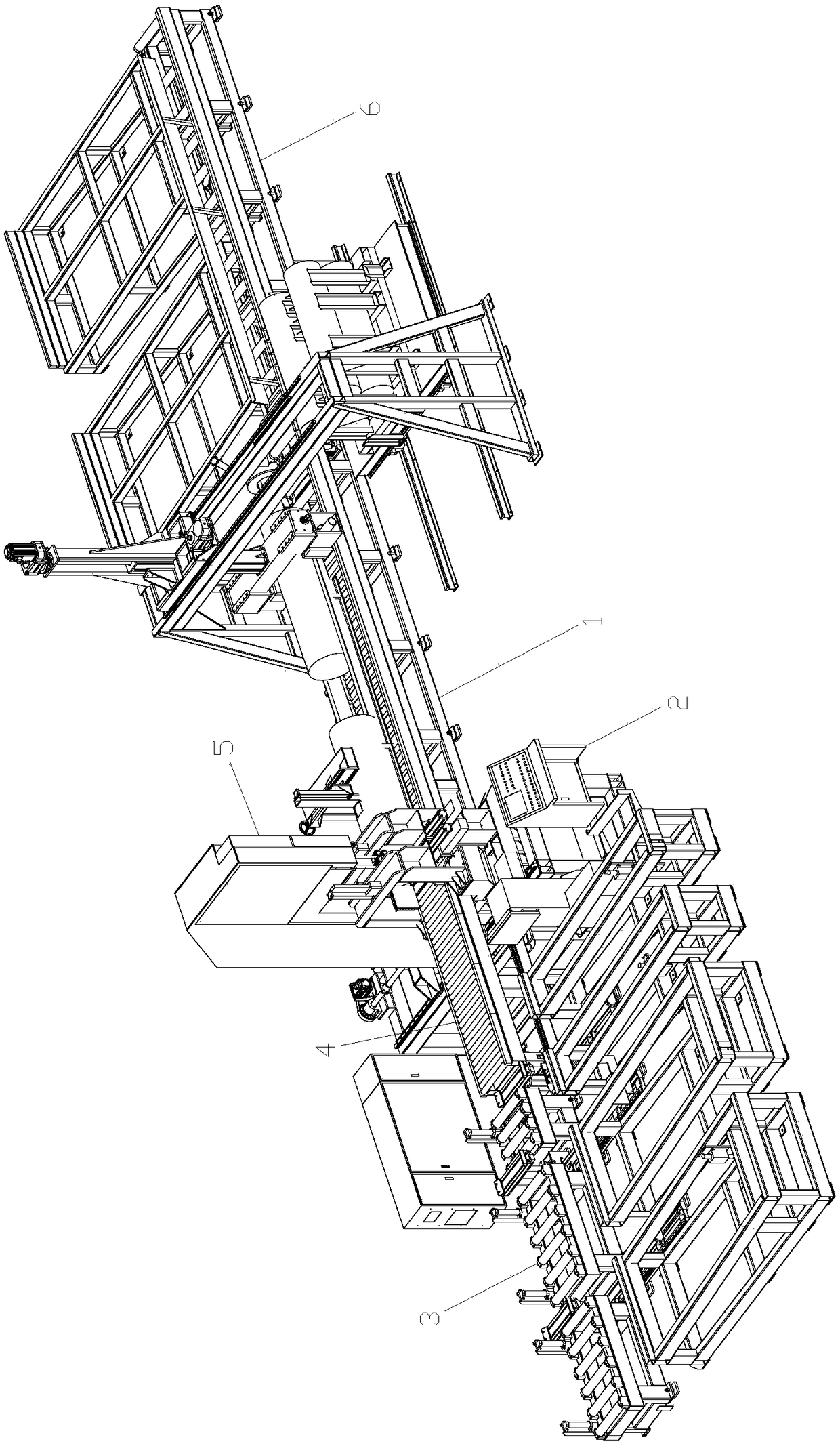 Intelligent production line for high-speed aluminum bar saw cutting