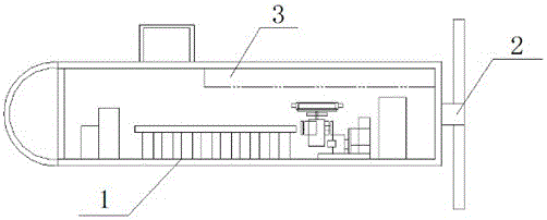 Submarine device with escape boat