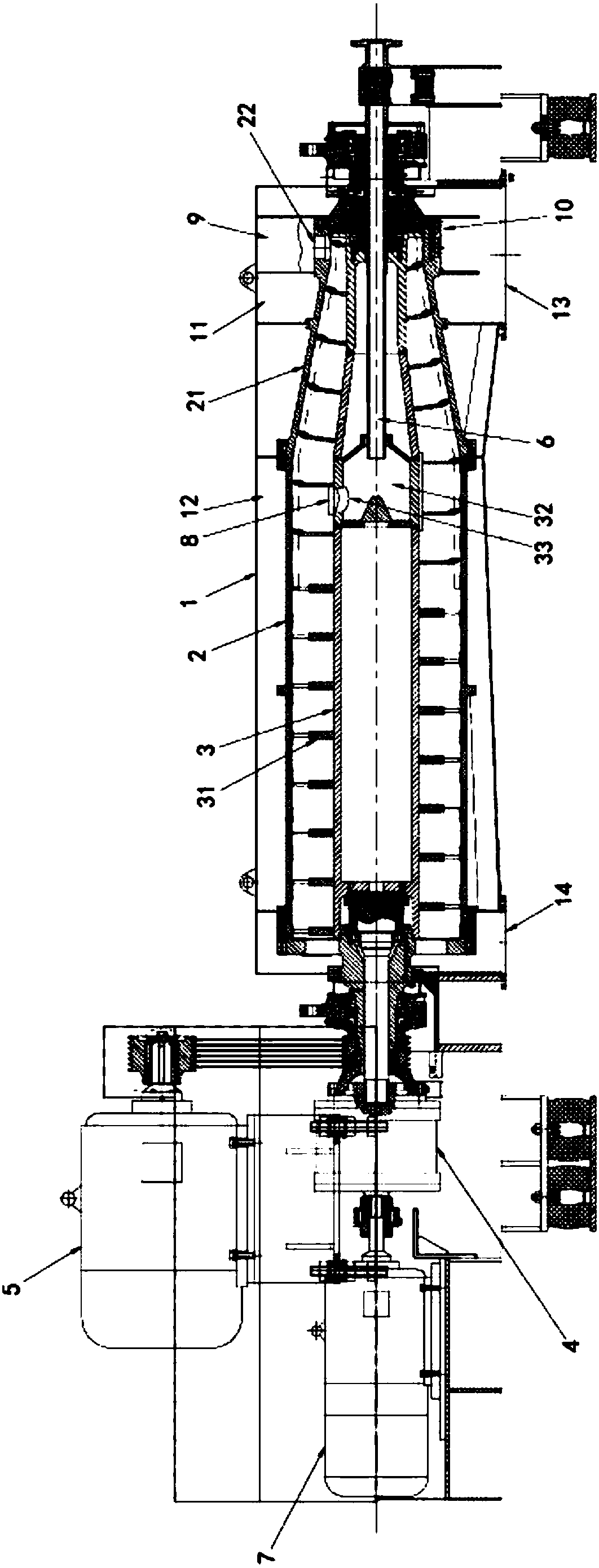 Vinasse waste liquid centrifuge