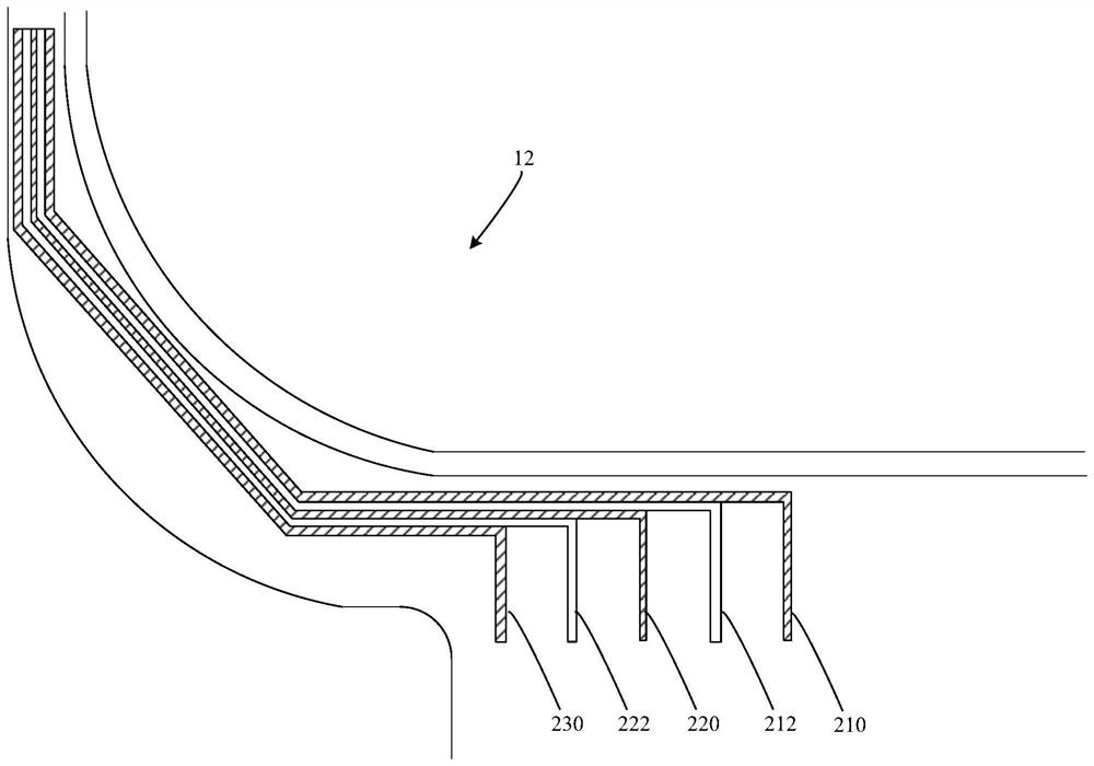 Narrow frame touch panel and manufacturing method