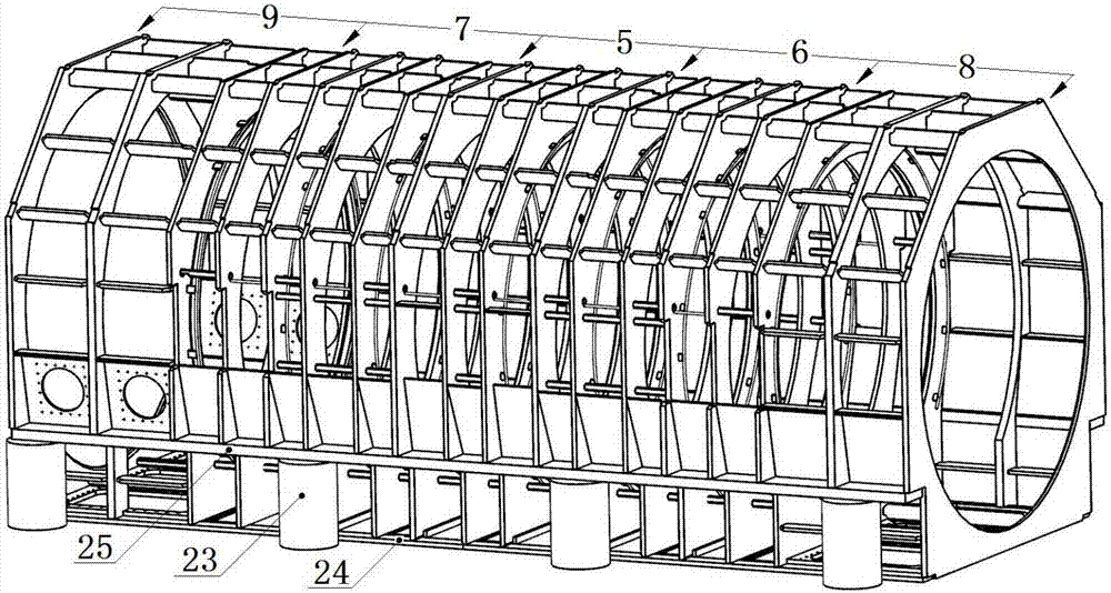 Air-cooled turbogenerator stator frame assembling and welding method