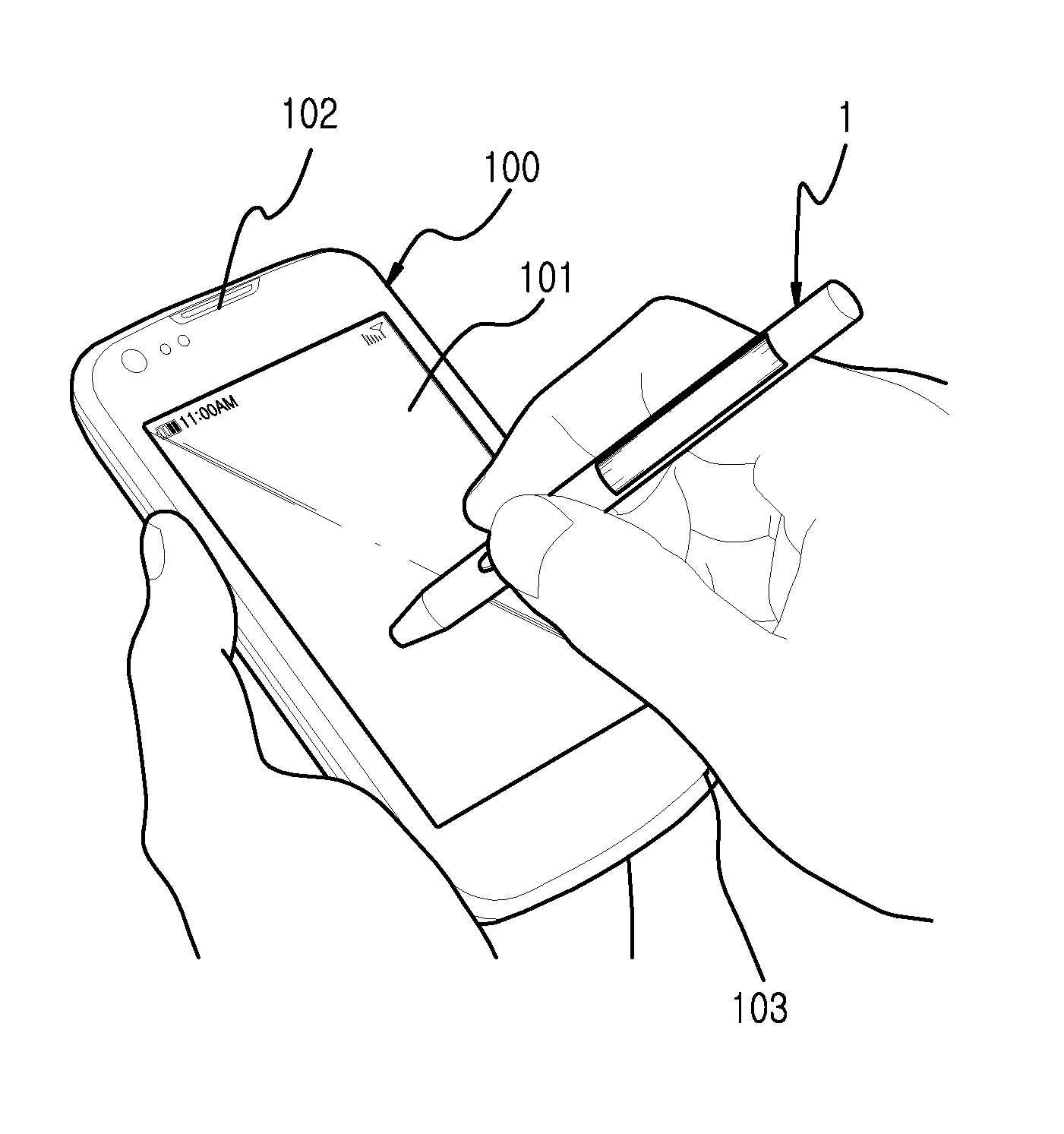 Hybrid touch screen device and method for operating the same