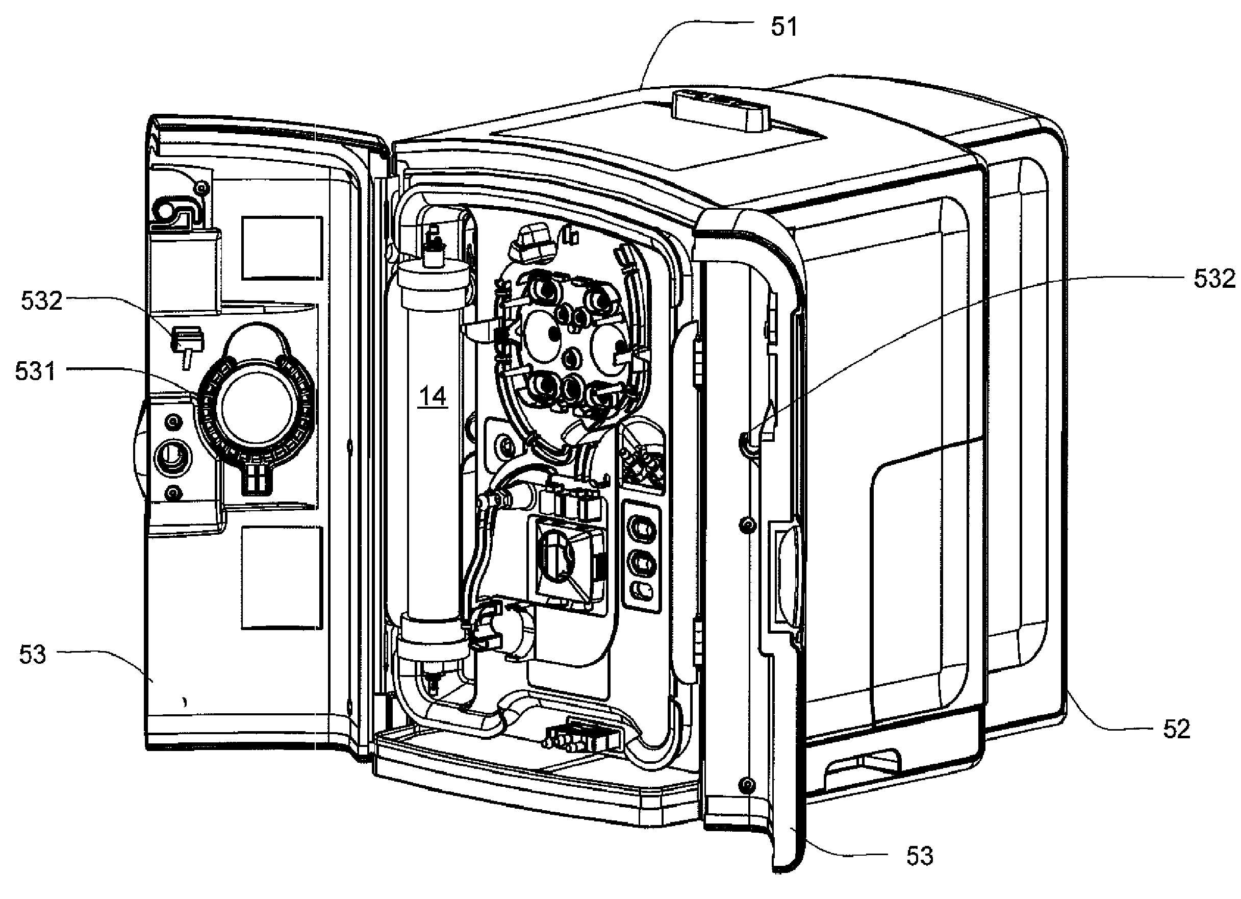 Enclosure for a portable hemodialysis system