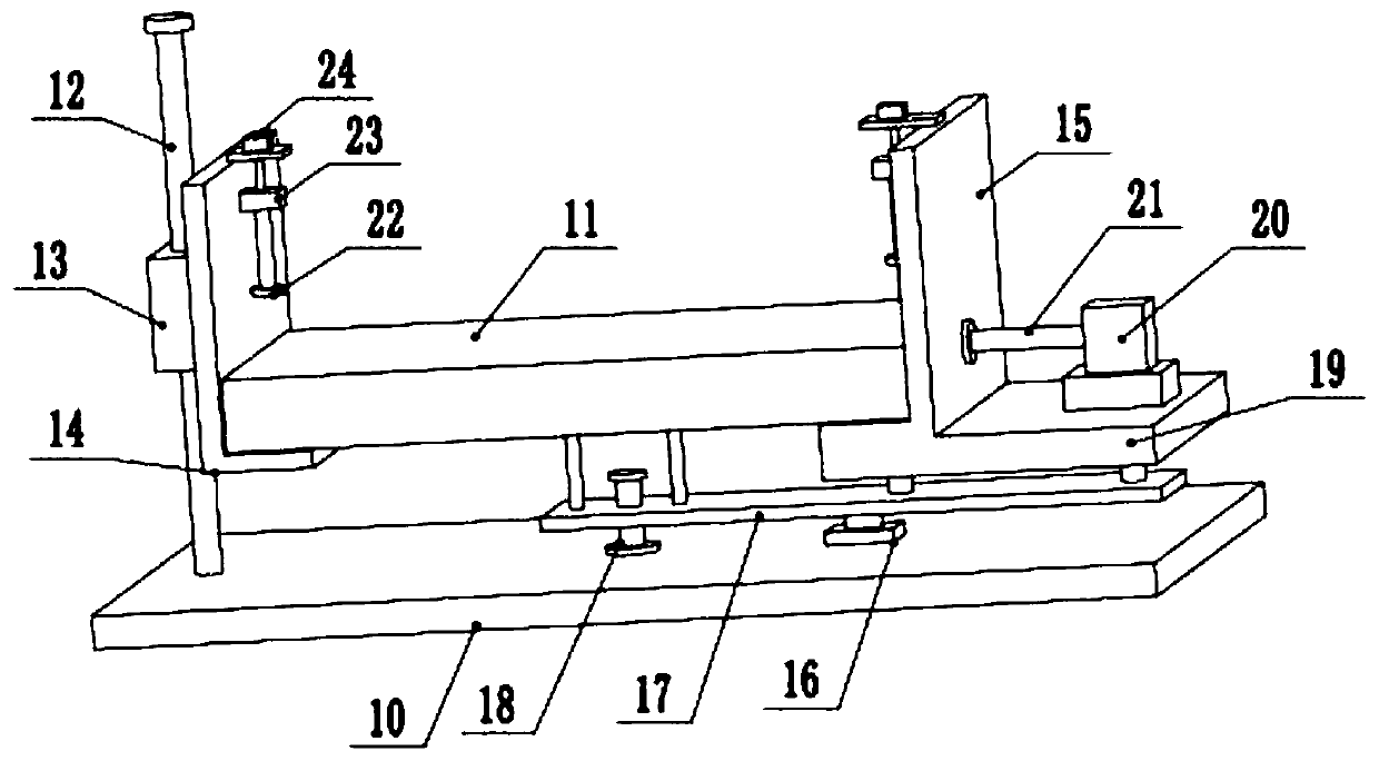 Height-adjustable casting mold machining clamping mechanism