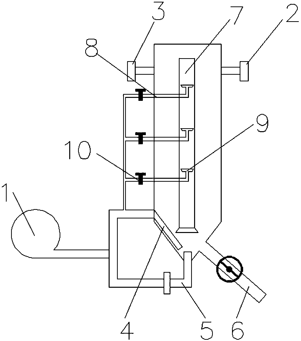 Multilevel pressurized gas stirring tank