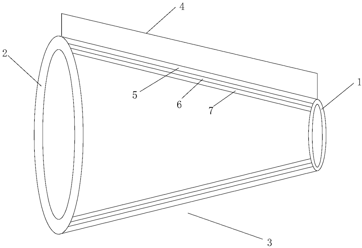 Tapered connecting piece