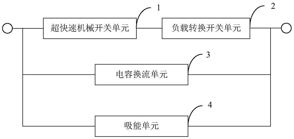 Bidirectional hybrid direct-current circuit breaker based on capacitor commutation, and direct-current power transmission system