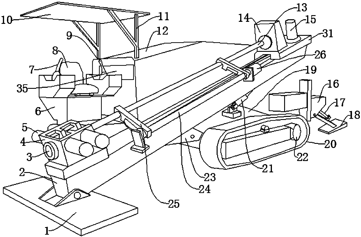 Horizontal directional drilling machine for clamping and turning and using method thereof