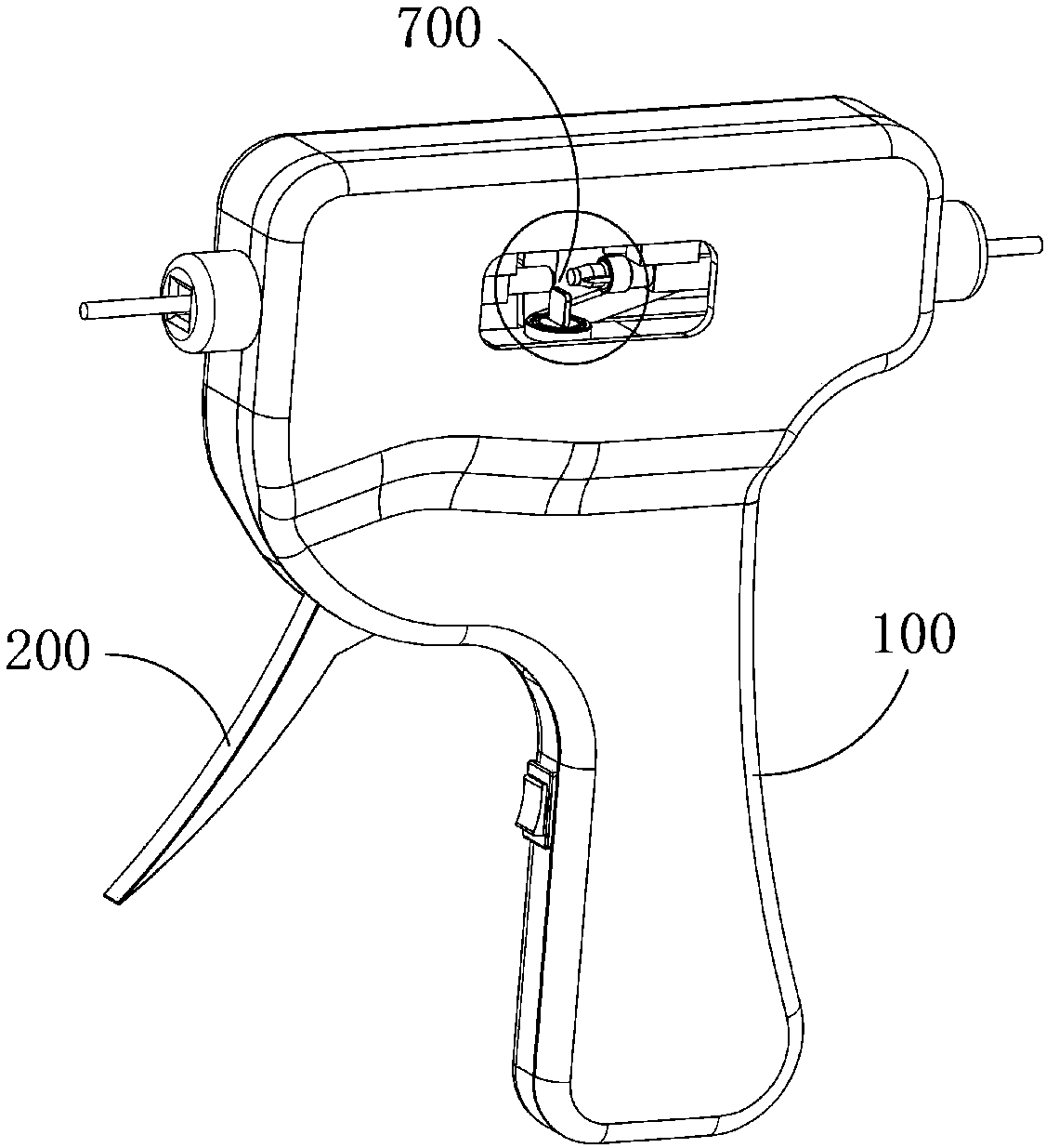 Heat source lifting mechanism for 3D printer line body consumable butt joint