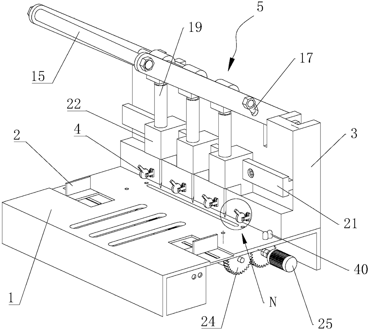 Automatic punching and threading binding machine