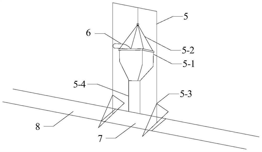 Method and device for preparing in-situ sand and gravel seepage-proofing material and constructing water interception curtain