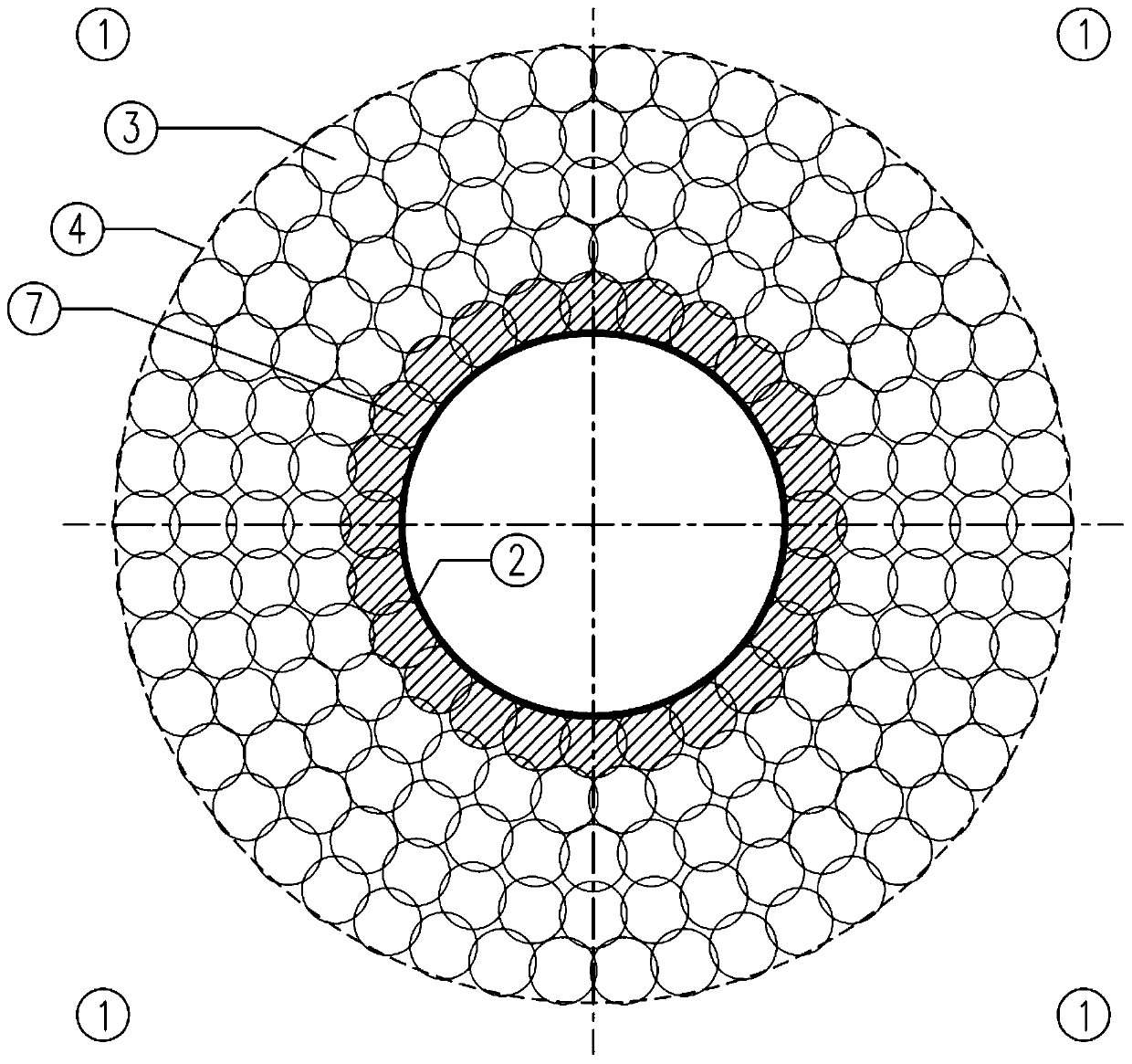 Offshore single pile foundation with high pressure jet grouting pile reinforced foundation