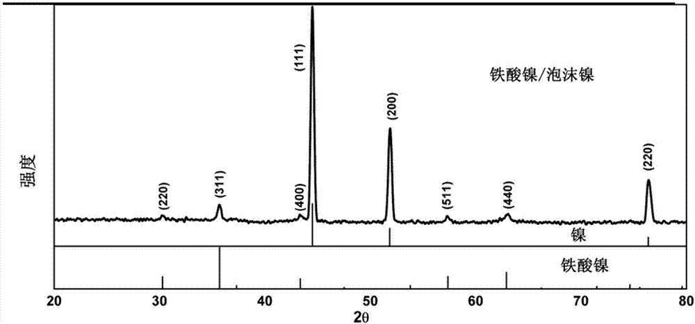 Water treatment nickel-based self-growing three-dimensional material and preparation method thereof