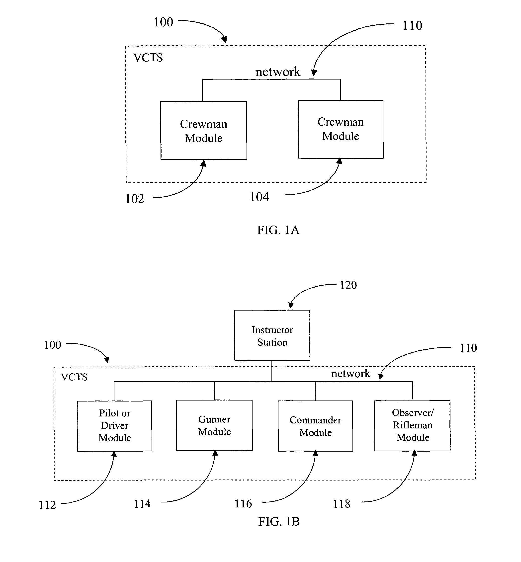 Vehicle crew training system for ground and air vehicles