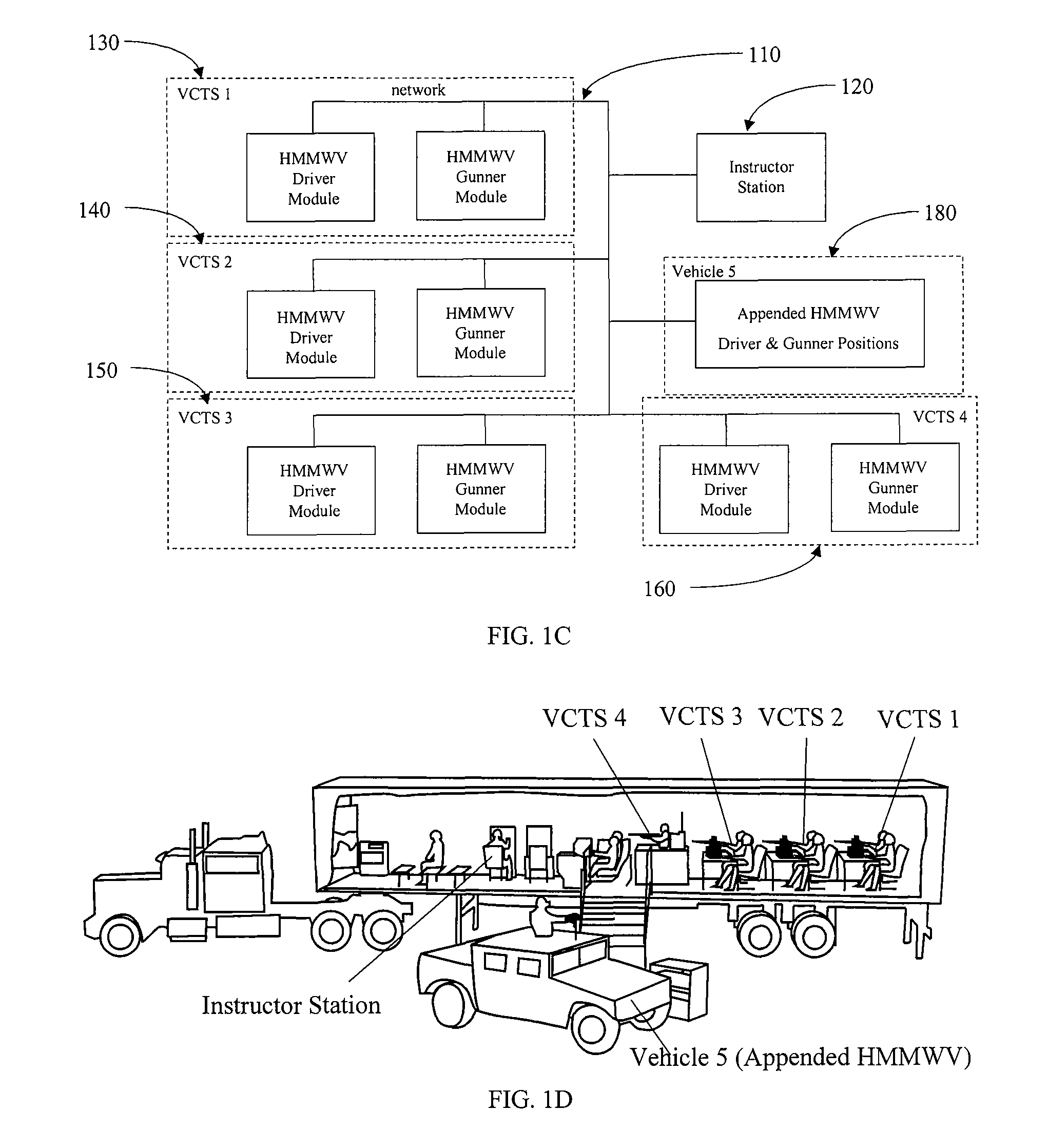 Vehicle crew training system for ground and air vehicles