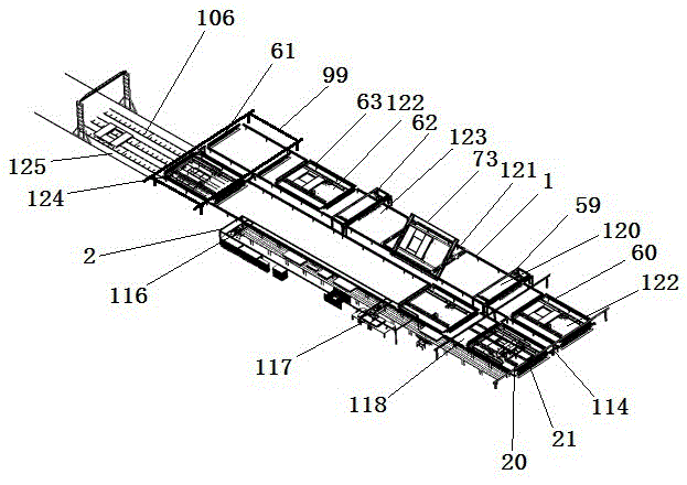 Wall assembling production line