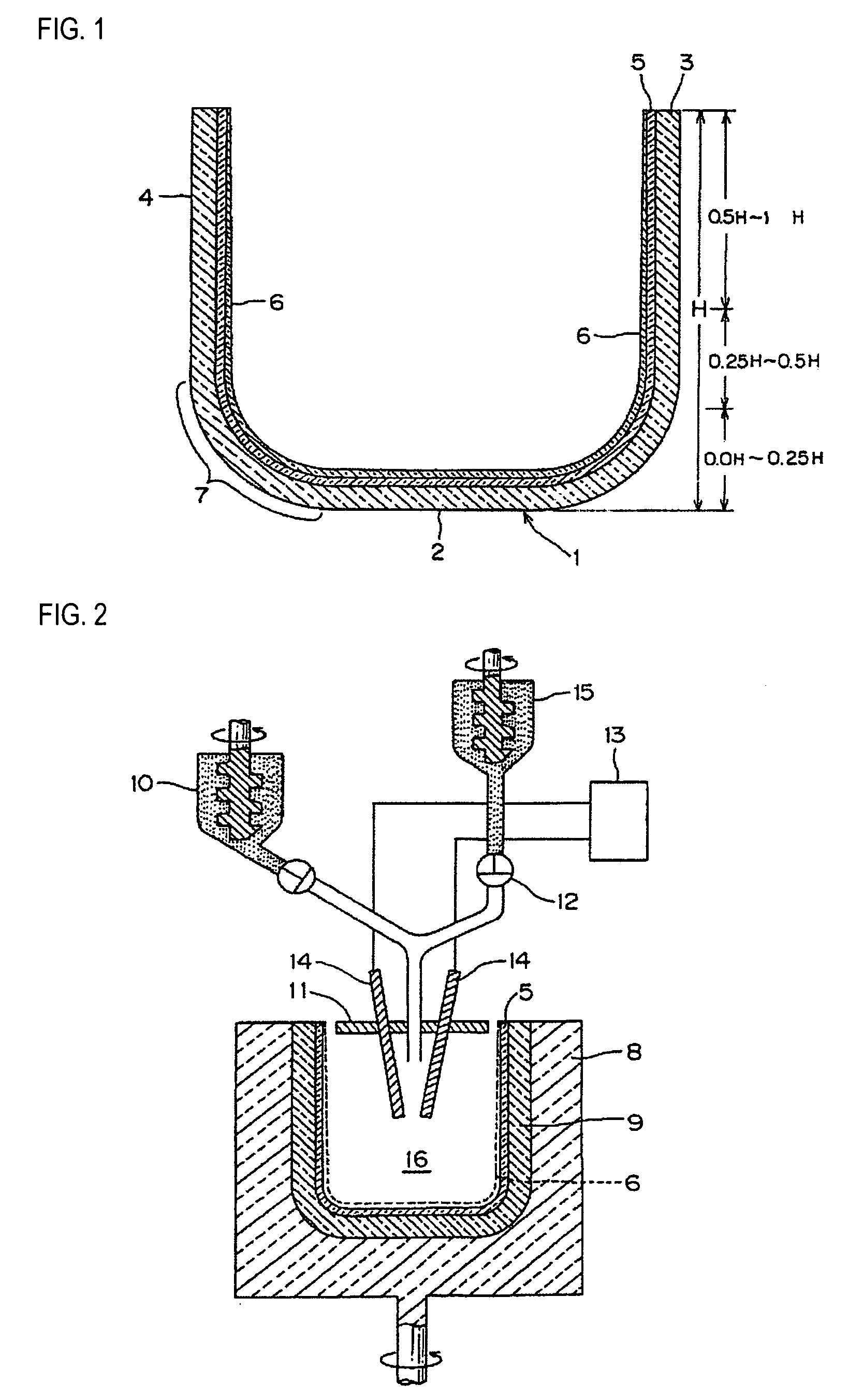 Quartz glass crucible for the pulling up of silicon single crystal