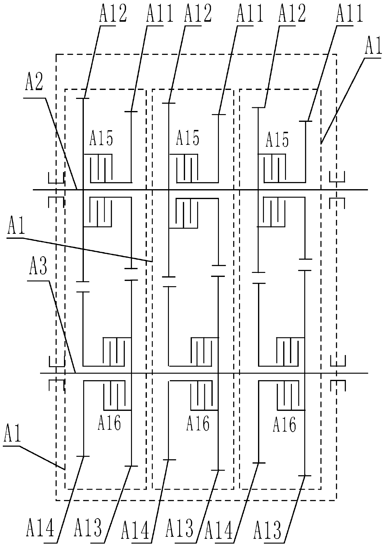 Automatic manual power shift with power reversing transmission box