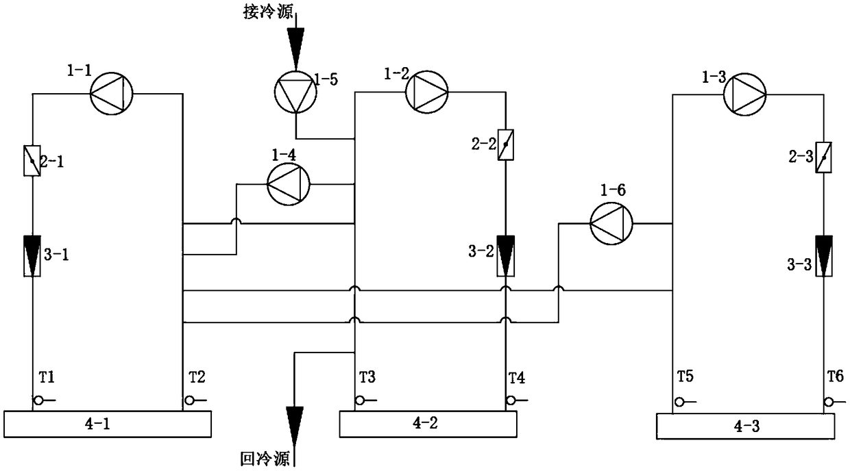 Test device for testing water chilling unit with heat recovery function