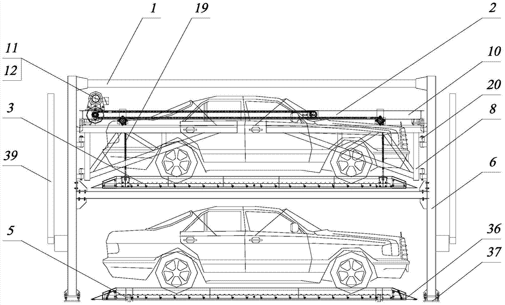 Mobile multi-storey three-dimensional parking equipment