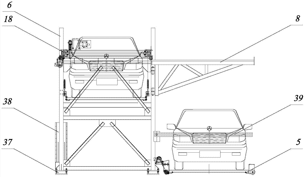 Mobile multi-storey three-dimensional parking equipment